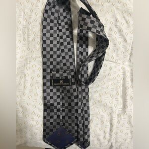Valerio Gianti Black and Gray Checkered Tie